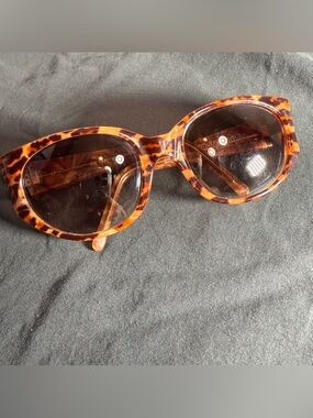 Vintage Emmanuel Khanh Paris EK141 423 Tortoise Sunglasses France Small Fit